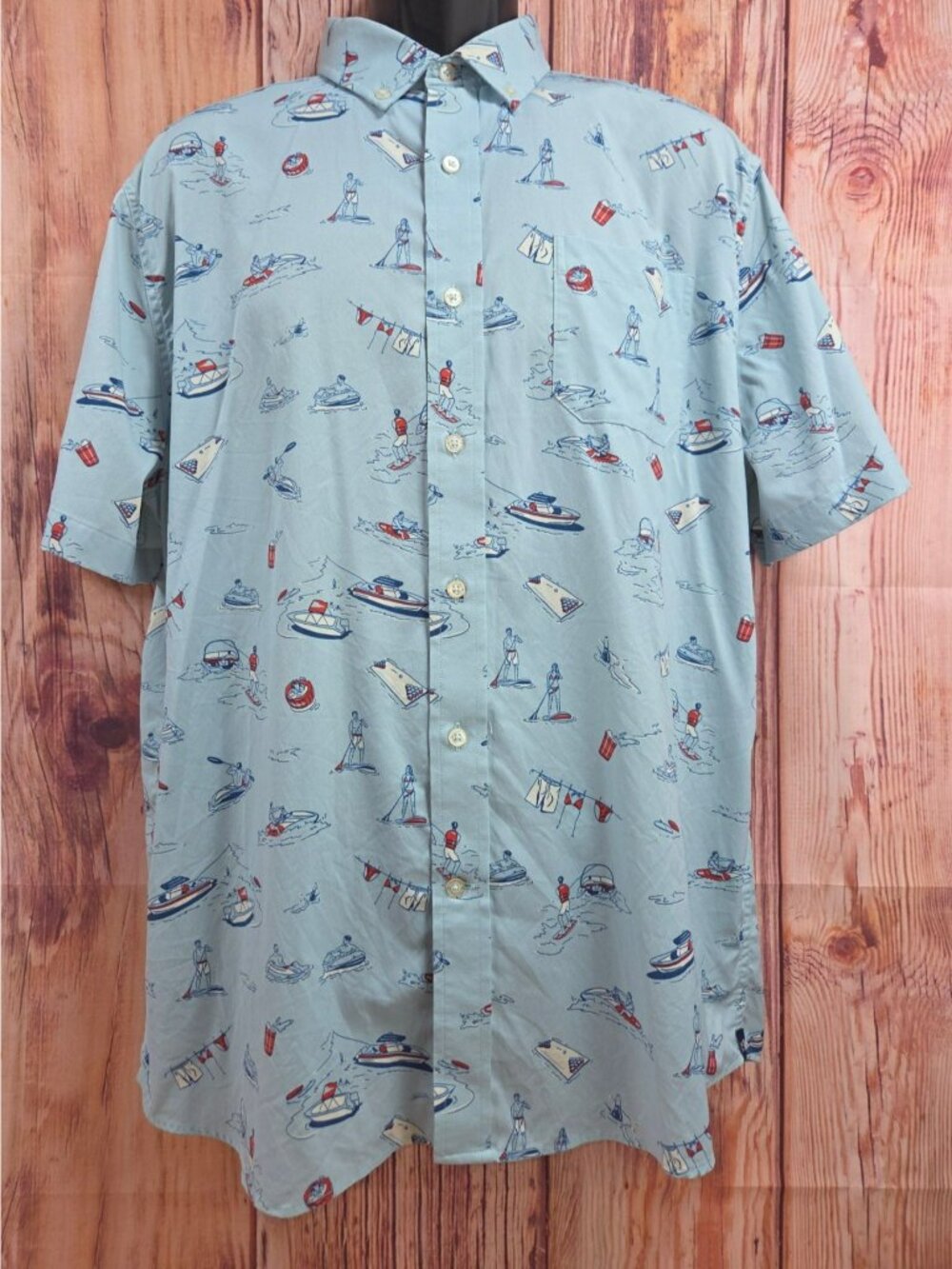 Southern Tide Intercoastal Short Sleeve Button Down Shirt Large